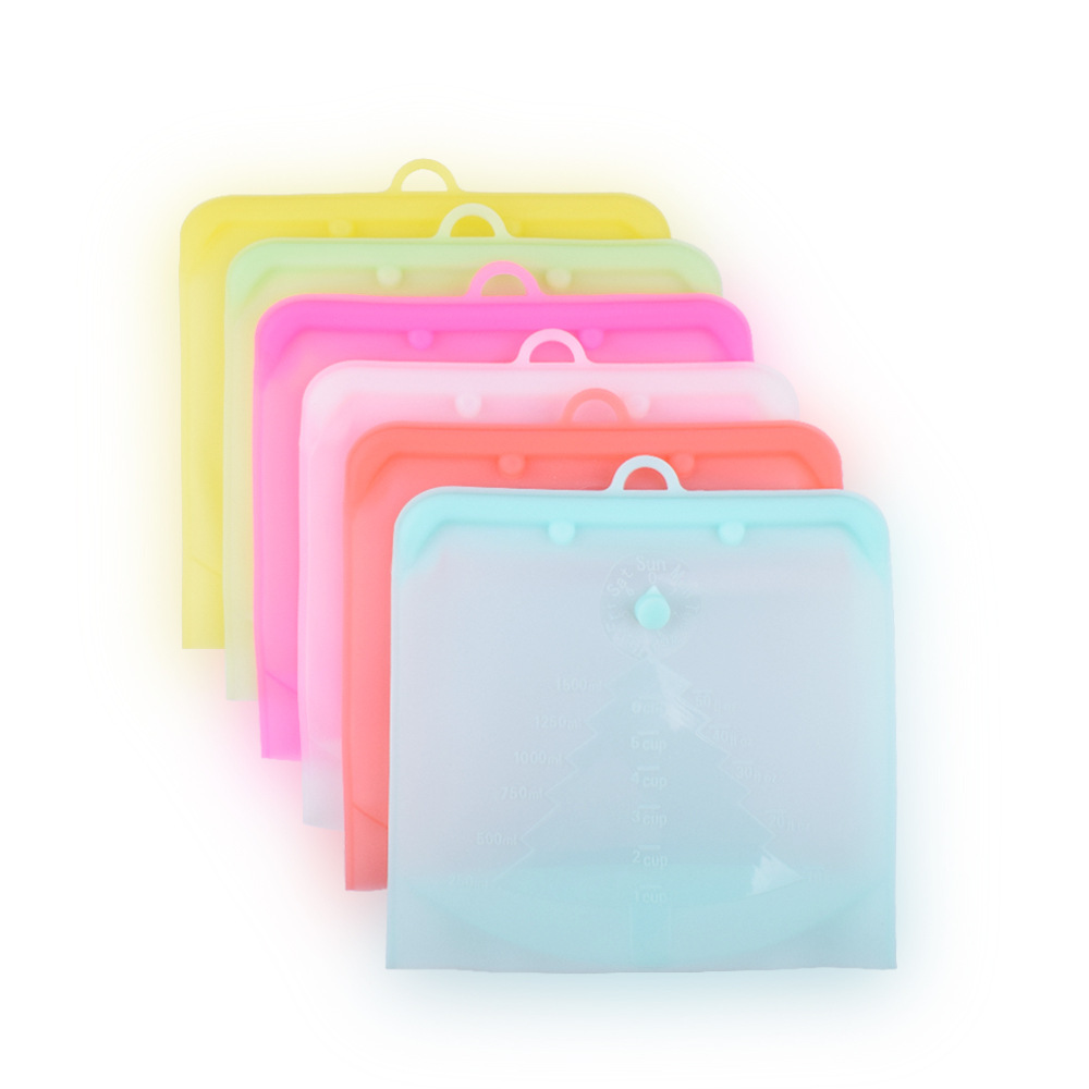 Without Pull Rod Silicone Freshness Protection Package with Date Pointer Food Packing Ziplock Bag Buggy Bag Food Grade