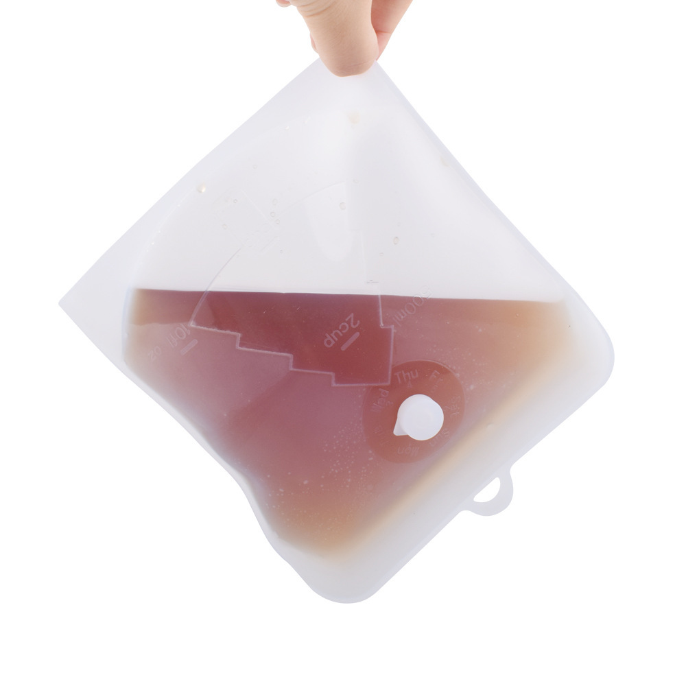 Without Pull Rod Silicone Freshness Protection Package with Date Pointer Food Packing Ziplock Bag Buggy Bag Food Grade