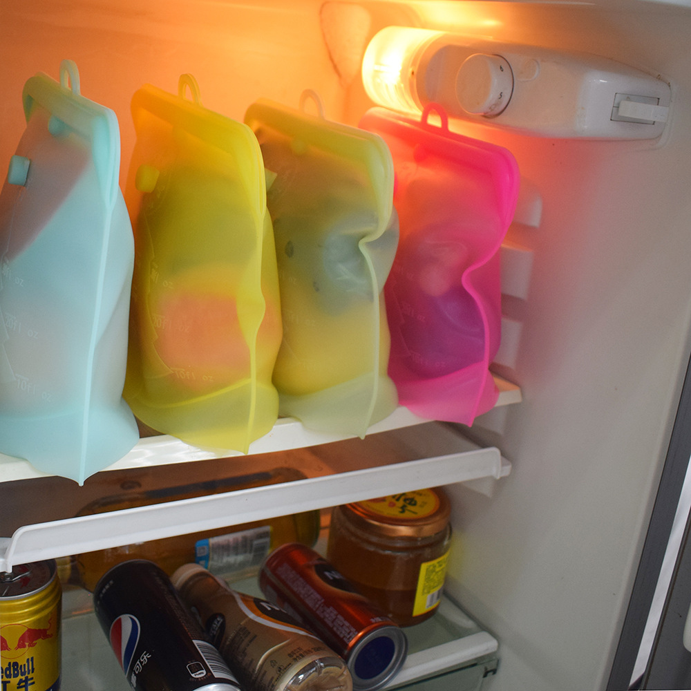 Without Pull Rod Silicone Freshness Protection Package with Date Pointer Food Packing Ziplock Bag Buggy Bag Food Grade