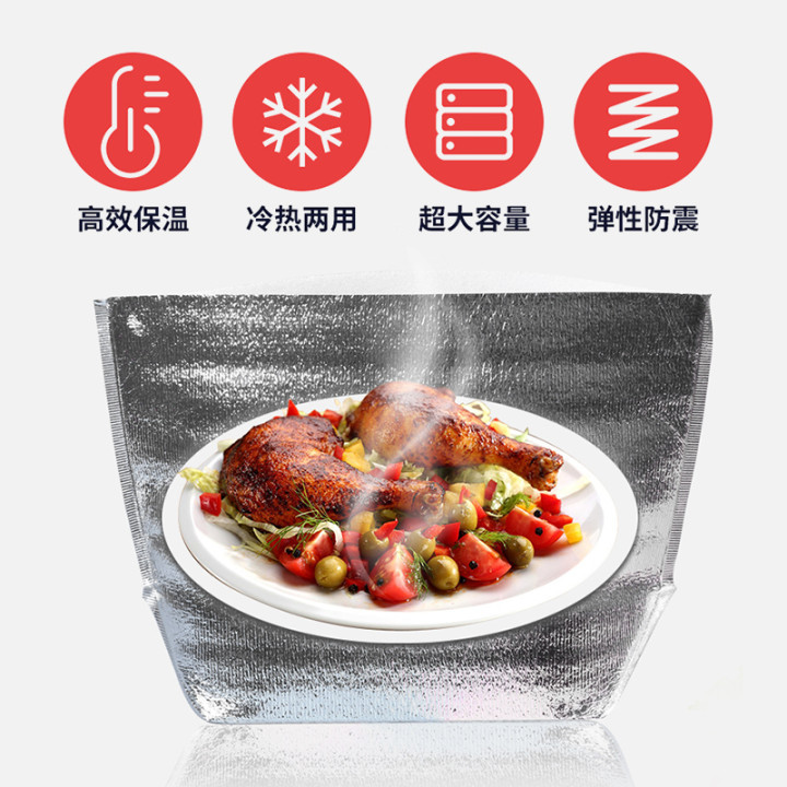 ThreeDimensional Thermal Bag Thick Aluminum Foil Pearl Cotton Takeaway Packing Bag Fruit Cake Preservation Cooler Bag