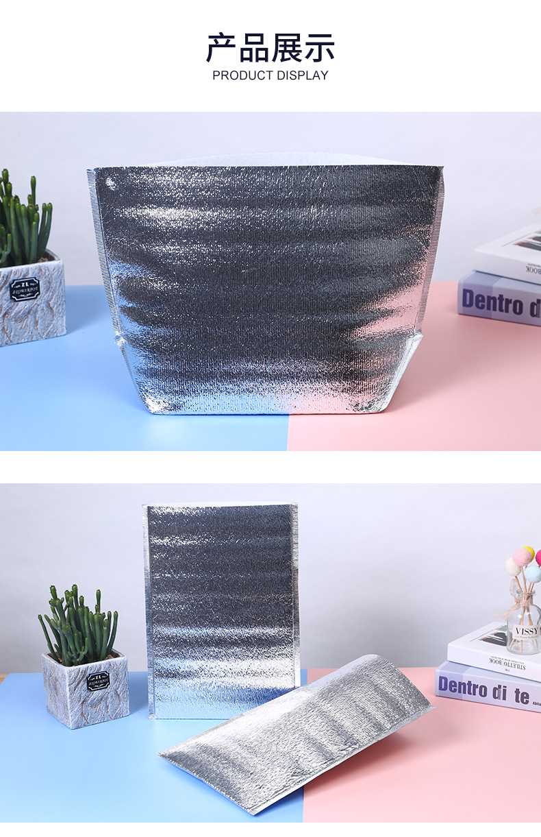 ThreeDimensional Thermal Bag Thick Aluminum Foil Pearl Cotton Takeaway Packing Bag Fruit Cake Preservation Cooler Bag