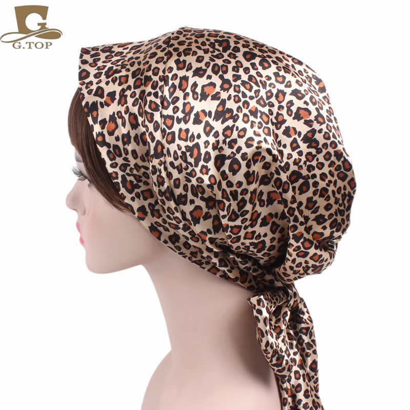 Women's Satin Print Ribbon Bowknot Tam-O'-Shanter Nightcap Silk Pile Cap Long Tail Woven Hat Women's Satin Print Ribbon Bowknot Tam-O'-Shanter Nightcap Silk Pile Cap Long Tail Woven Hat