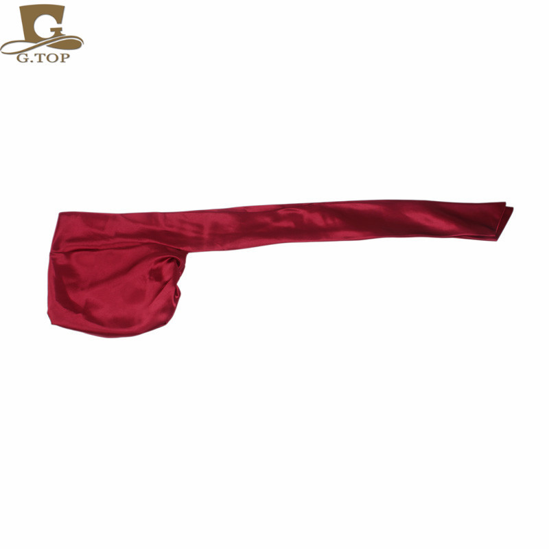 Women's Satin Print Ribbon Bowknot Tam-O'-Shanter Nightcap Silk Pile Cap Long Tail Woven Hat Women's Satin Print Ribbon Bowknot Tam-O'-Shanter Nightcap Silk Pile Cap Long Tail Woven Hat