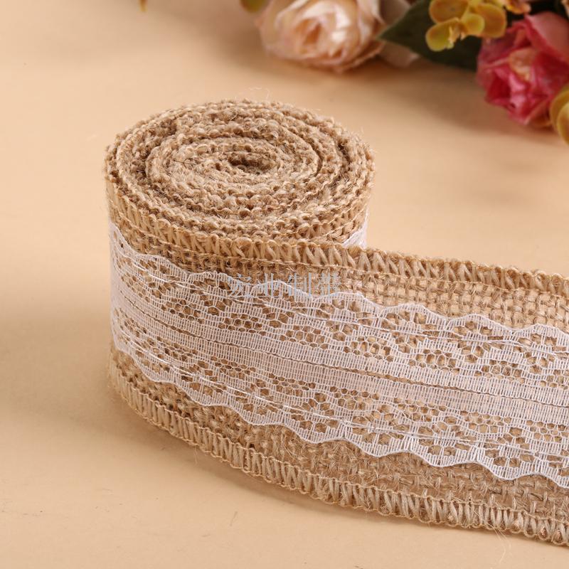 DIY volume handmade lace linen lacing rope decorative materials natural jute