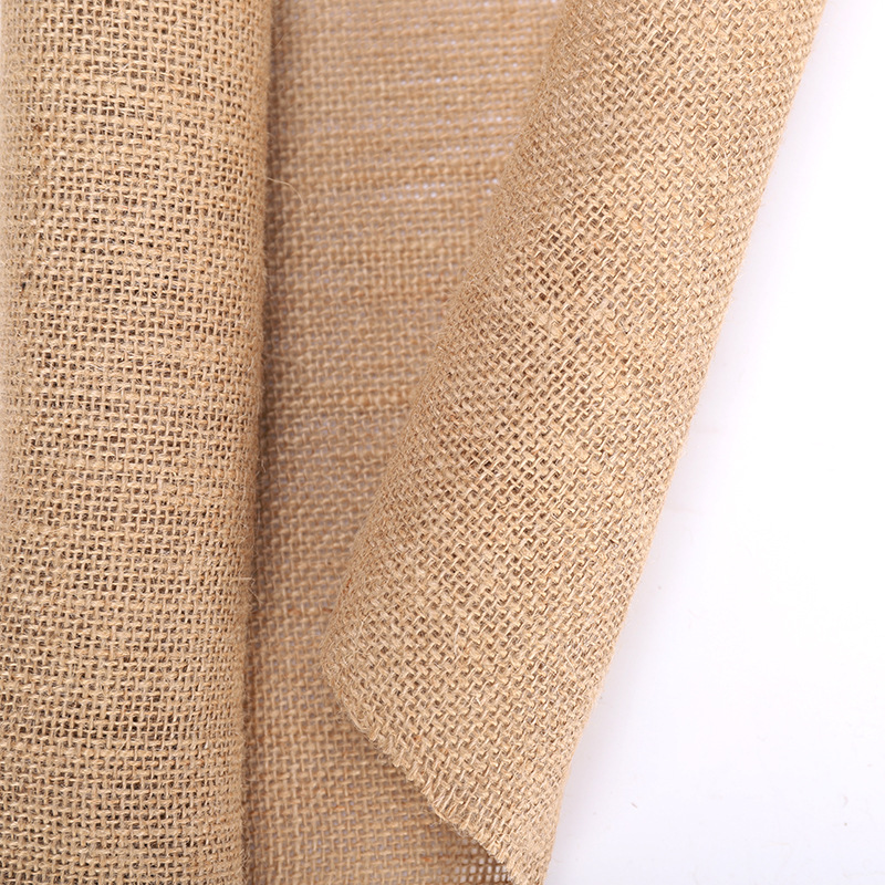 Pure Color Linen Rolls DIY Handmade Christmas Wedding Craft Linen Strip Natural Jute Roll Table Lace Linen Volume