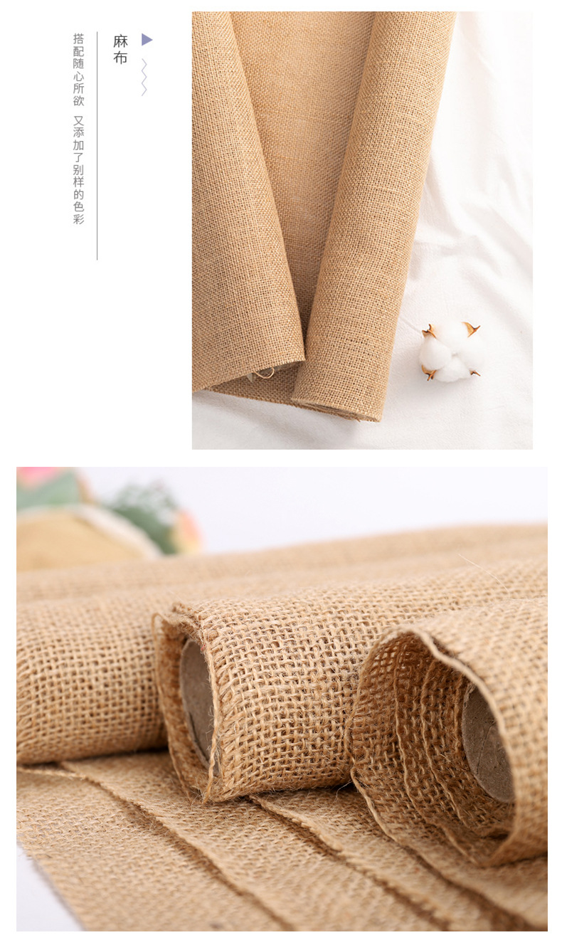 Pure Color Linen Rolls DIY Handmade Christmas Wedding Craft Linen Strip Natural Jute Roll Table Lace Linen Volume Pure Color Linen Rolls DIY Handmade Christmas Wedding Craft Linen Strip Natural Jute Roll Table Lace Linen Volume