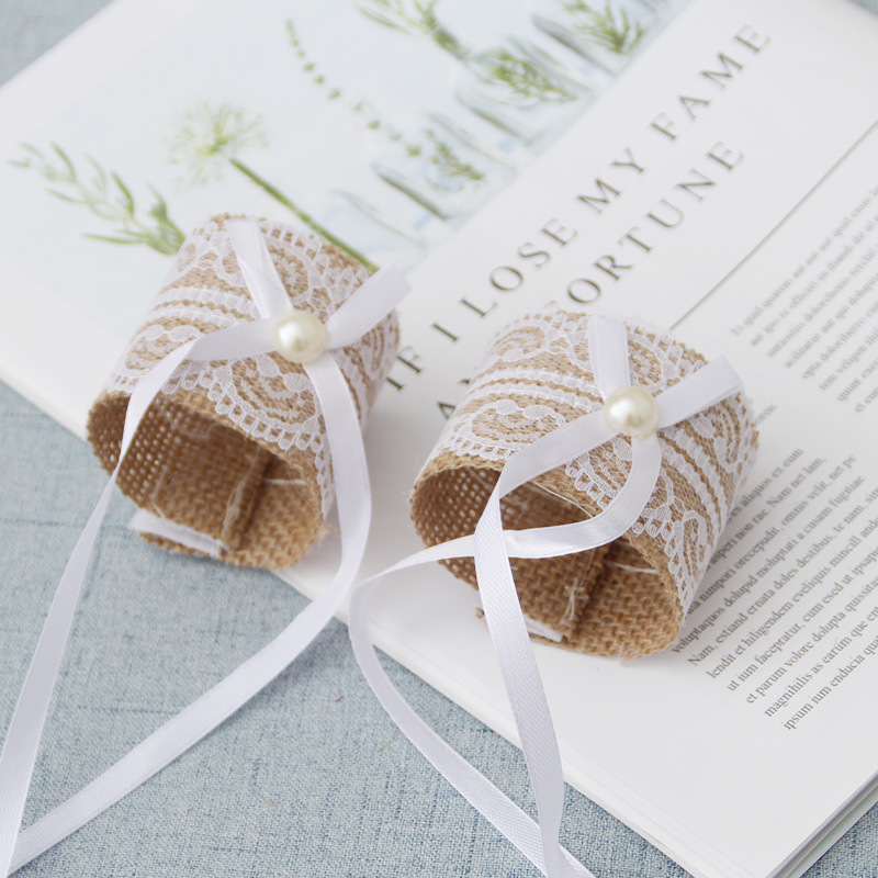 Lace Burlap Roll Linen Napkin Ring Lace Napkin Ring European Wedding  Lace Linen Volume