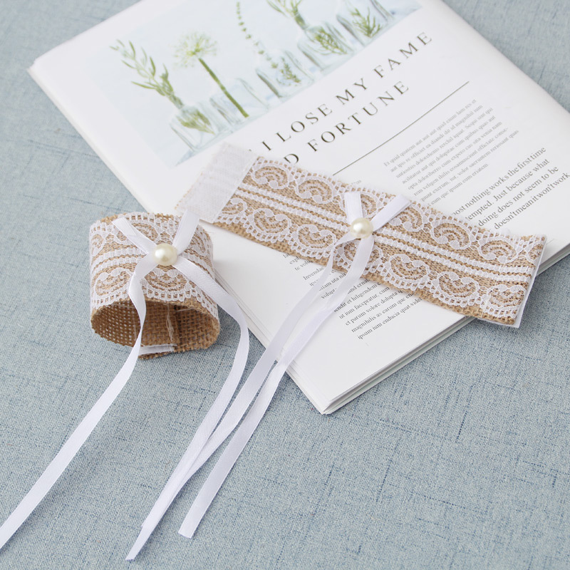 Lace Burlap Roll Linen Napkin Ring Lace Napkin Ring European Wedding  Lace Linen Volume