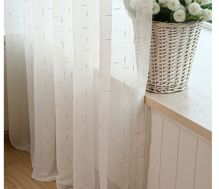 White Yarn Sunshade Customized Living Room Curtain Finished Window Screen Linen Mesh Lace Linen Volume White Yarn Sunshade Customized Living Room Curtain Finished Window Screen Linen Mesh Lace Linen Volume