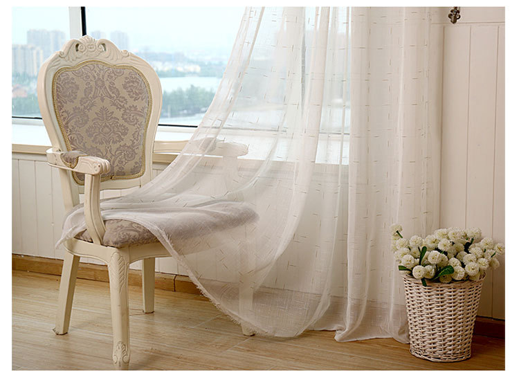 White Yarn Sunshade Customized Living Room Curtain Finished Window Screen Linen Mesh Lace Linen Volume White Yarn Sunshade Customized Living Room Curtain Finished Window Screen Linen Mesh Lace Linen Volume