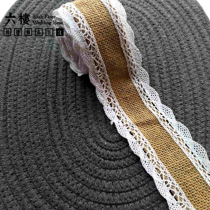 Lace Burlap Roll DIY Handmade Christmas Wedding Crafts Lace Linen Volume