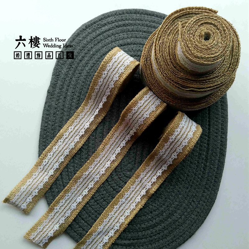 Lace Burlap Roll DIY Handmade Christmas Wedding Crafts Lace Linen Volume