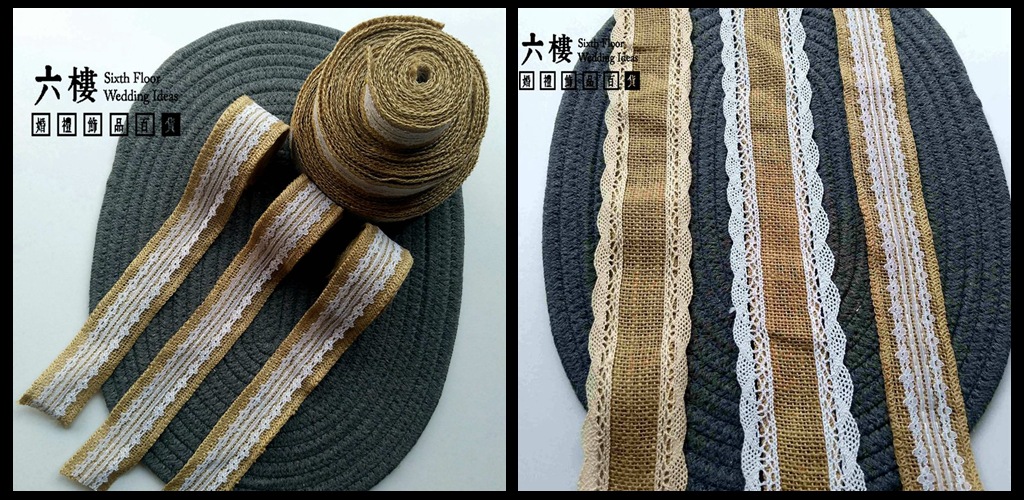 Lace Burlap Roll DIY Handmade Christmas Wedding Crafts Lace Linen Volume Lace Burlap Roll DIY Handmade Christmas Wedding Crafts Lace Linen Volume