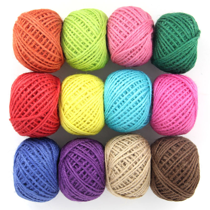 Colorful Hemp Meal 12 Colors Handmade Braided Rope Children&#039;s Kindergarten DIY DIY Lace Linen Volume