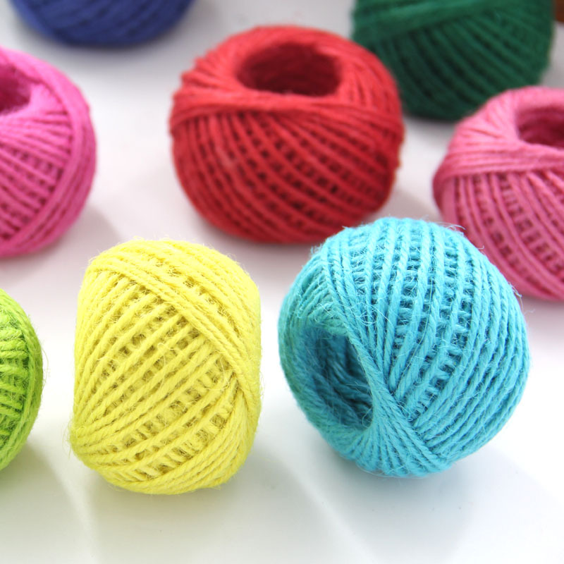 Colorful Hemp Meal 12 Colors Handmade Braided Rope Children&#039;s Kindergarten DIY DIY Lace Linen Volume