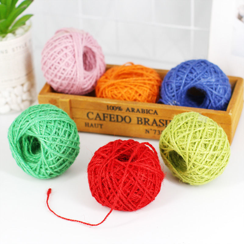 Colorful Hemp Meal 12 Colors Handmade Braided Rope Children&#039;s Kindergarten DIY DIY Lace Linen Volume