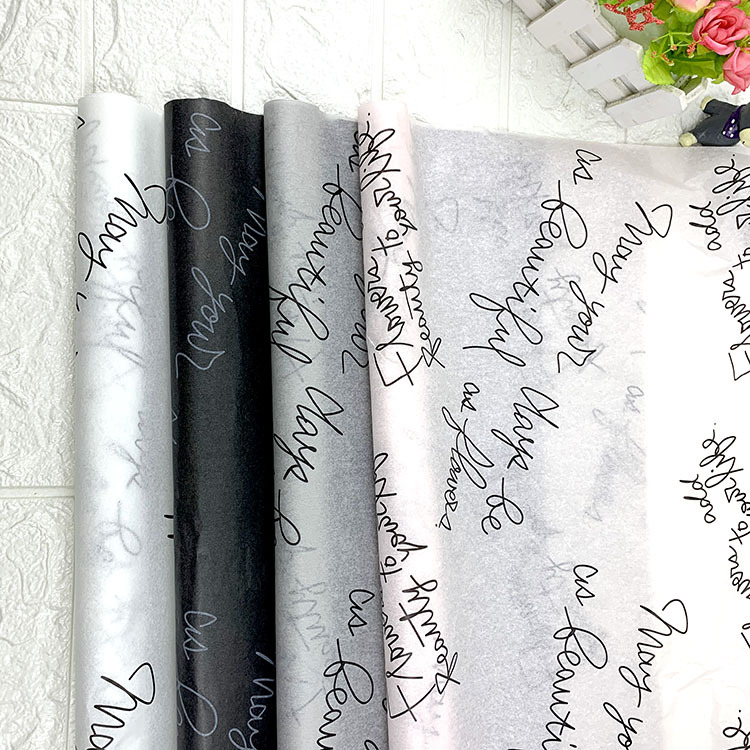English Style Mg Tissue Paper Flowers Wrapping Paper Lining Paper Thin Crumpled Paper Bouquet Dacal Paper Translucent Paper Wholesale
