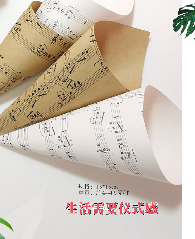 Wrapping Paper Cylinder Creative Card Black Primary Color Greeting Card DIY Vintage Dried Flower Gift IceCream Cone