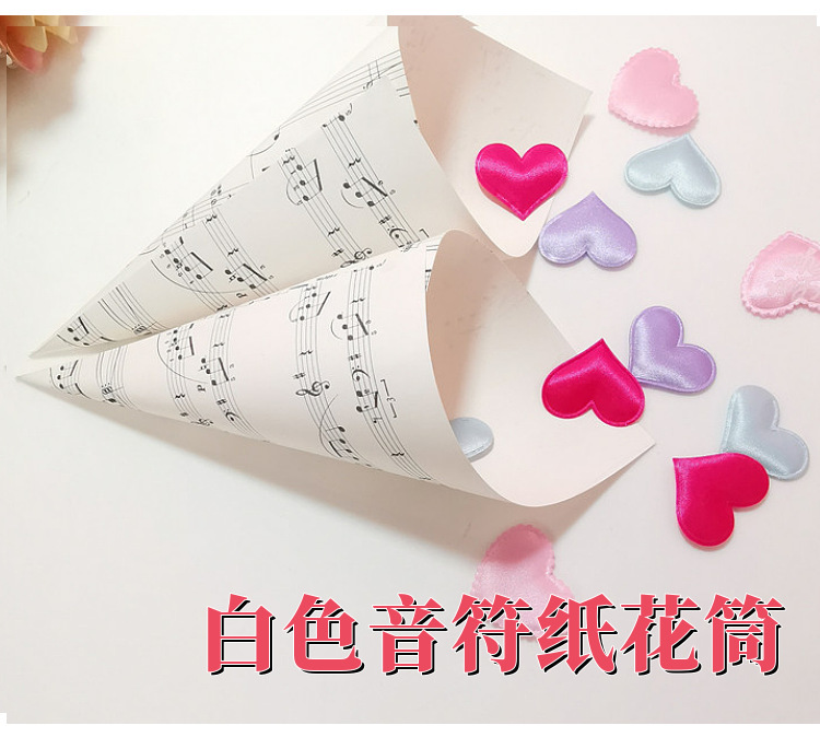 Wrapping Paper Cylinder Creative Card Black Primary Color Greeting Card DIY Vintage Dried Flower Gift IceCream Cone