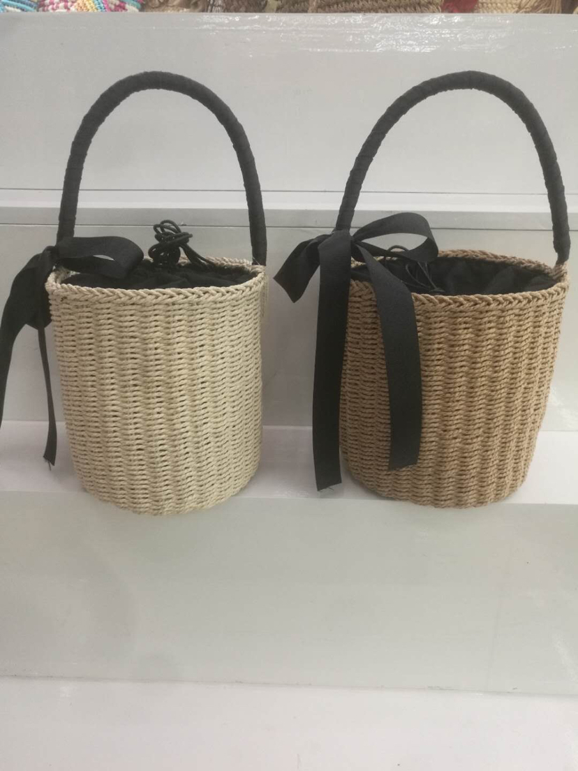 Paper rope material, hand-woven hand-made bag