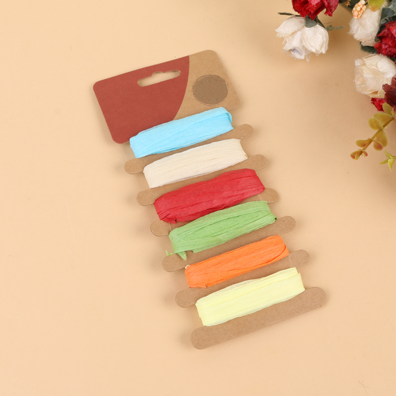 Manufacturer direct shot color paper rope adhesive painting diy manual materials hanging decorative rope has