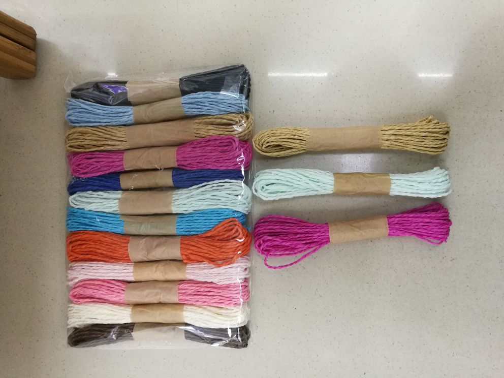 Colorful Paper Rope, Handmade Rope, Tag DIY Woven Raffia Rope Weilong Colorful Paper Rope, Handmade Rope, Tag DIY Woven Raffia Rope Weilong