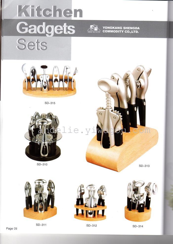 Wine bottle openers wine set wooden box foreskin oak barrel wine accessory gifts
