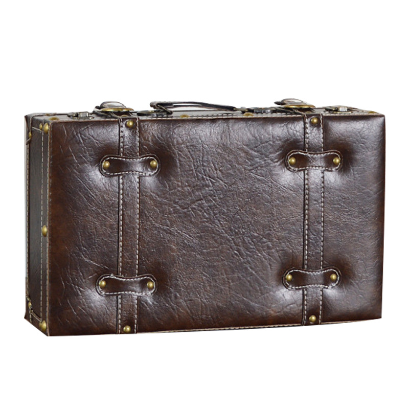 Retro Suitcase Wooden Box Window Display Photography Props Wooden Ornaments Sample Room Decoration American Style