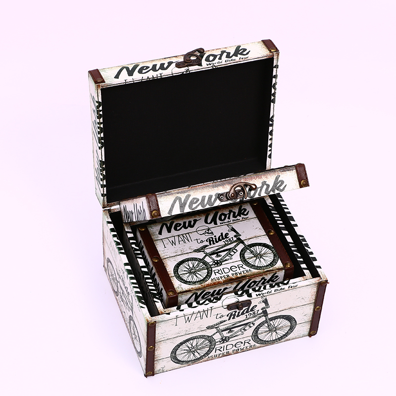 Personalized Wooden Box Wedding Box Antique Dowry Suitcase Wedding Storage Box Storage Box Calligraphy and Painting Box