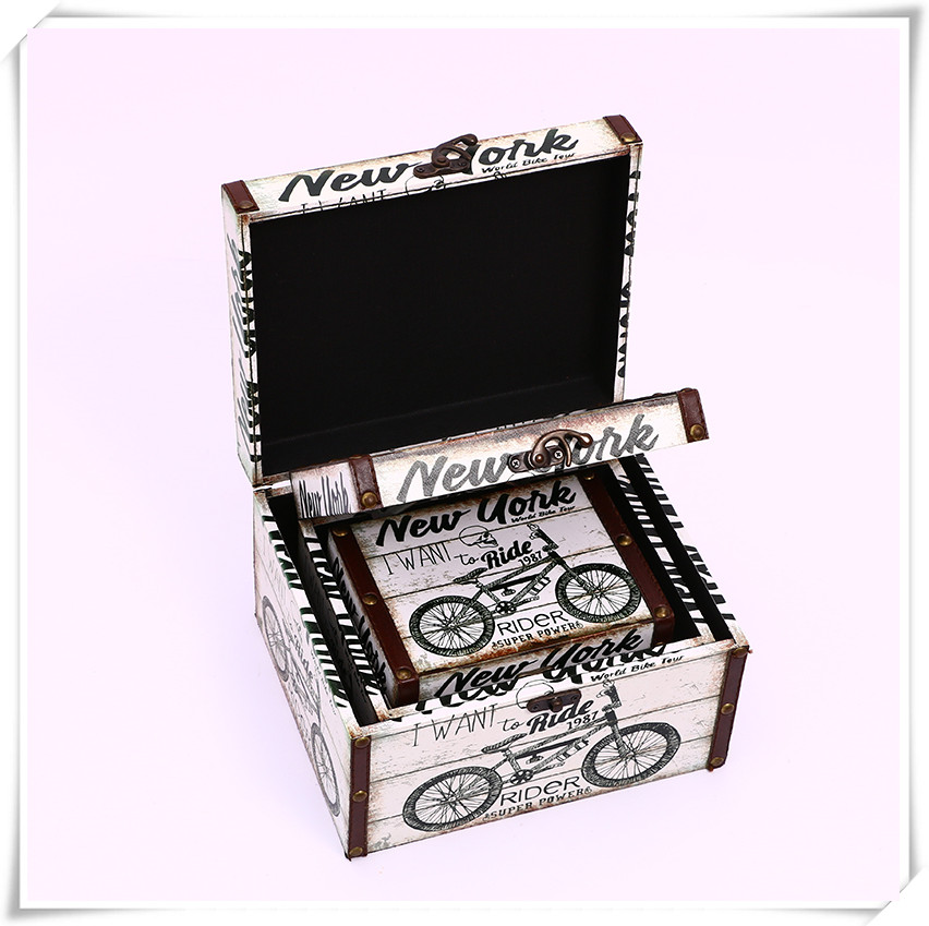 Personalized Wooden Box Wedding Box Antique Dowry Suitcase Wedding Storage Box Storage Box Calligraphy and Painting Box