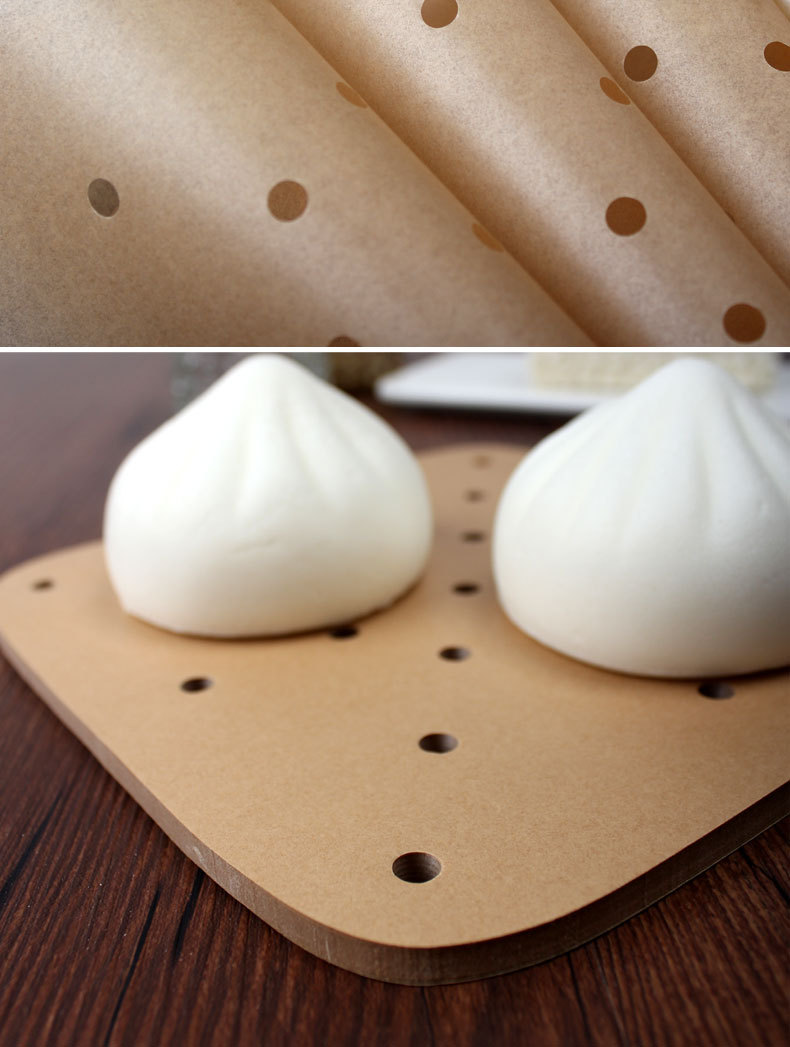 Factory Straight Baking Paper Bamboo Steamer Liners Air Fryer round Oiled Paper Barbecue Buns Cake Paper Tray Parchment