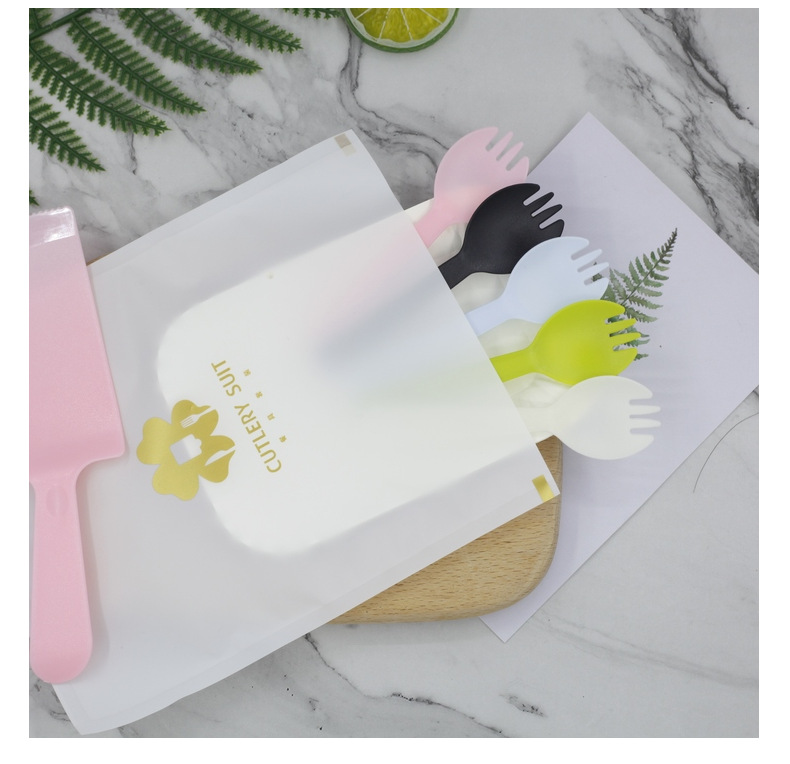 Cake Knife and Fork Disposable Birthday Cake Cutlery Tray Set Four-in-One Tableware Cake Tableware Set Customization