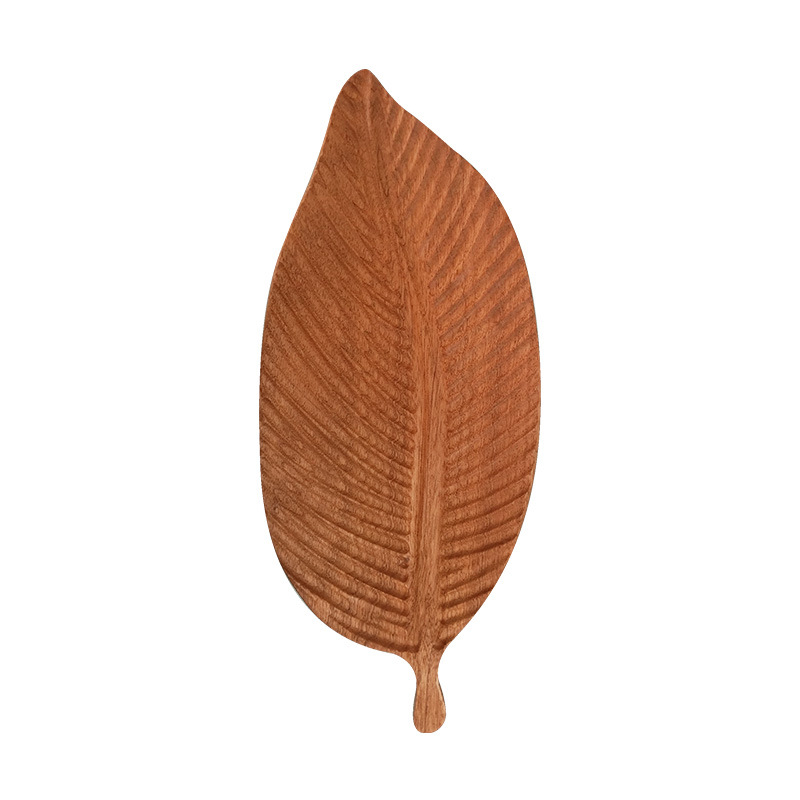 New Japanese Style Special Shaped Plate Creative Western Restaurant Solid Wood Plate Ebony Cake Tray Wood Pallet