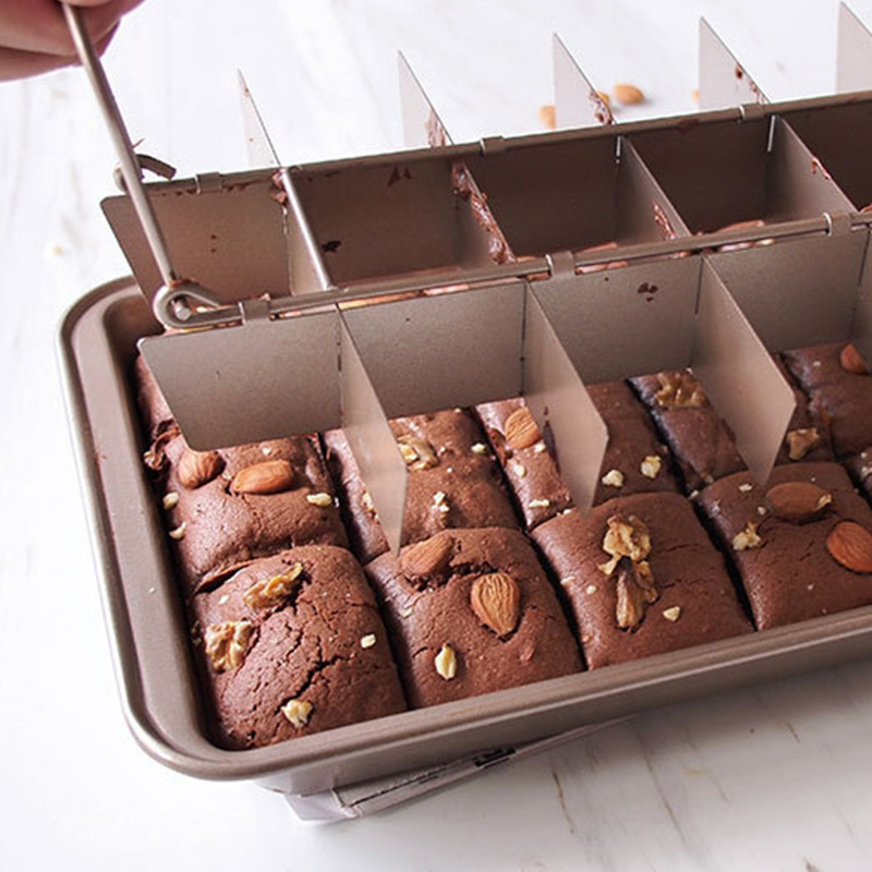 Baking Tool Brownie Baking Tray Square Cake Mold Live Bottom Solid Bottom Non-Stick Coating Thickened Toast Bakeware