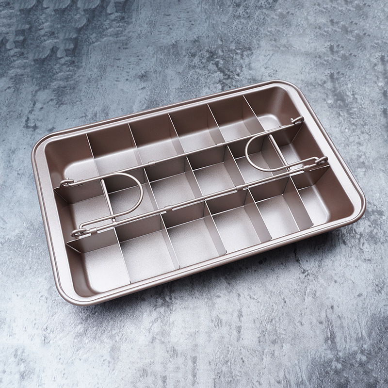 Baking Tool Brownie Baking Tray Square Cake Mold Live Bottom Solid Bottom Non-Stick Coating Thickened Toast Bakeware