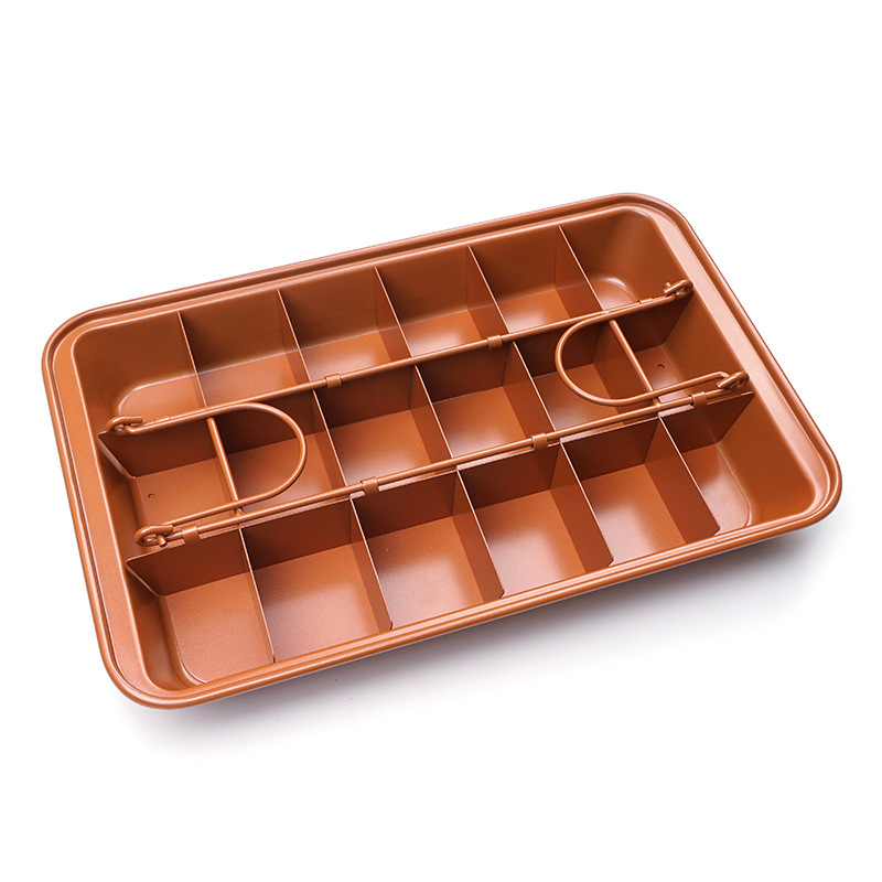 Baking Tool Brownie Baking Tray Square Cake Mold Live Bottom Solid Bottom Non-Stick Coating Thickened Toast Bakeware