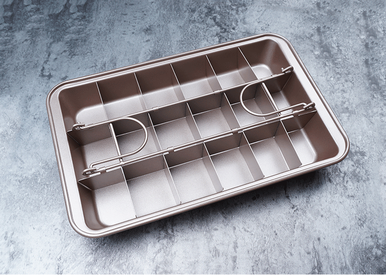Baking Tool Brownie Baking Tray Square Cake Mold Live Bottom Solid Bottom Non-Stick Coating Thickened Toast Bakeware