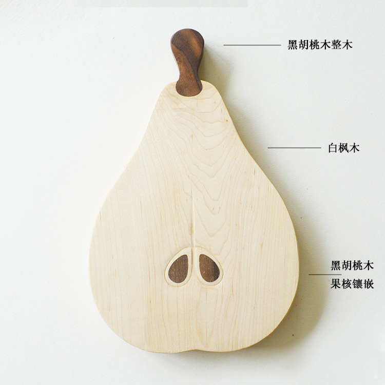 Cartoon Black Walnut Maple Whole Wood Bread Board Sushi Board Pizza Plate Cake Dessert Tray Children&#039;s Steak Plate