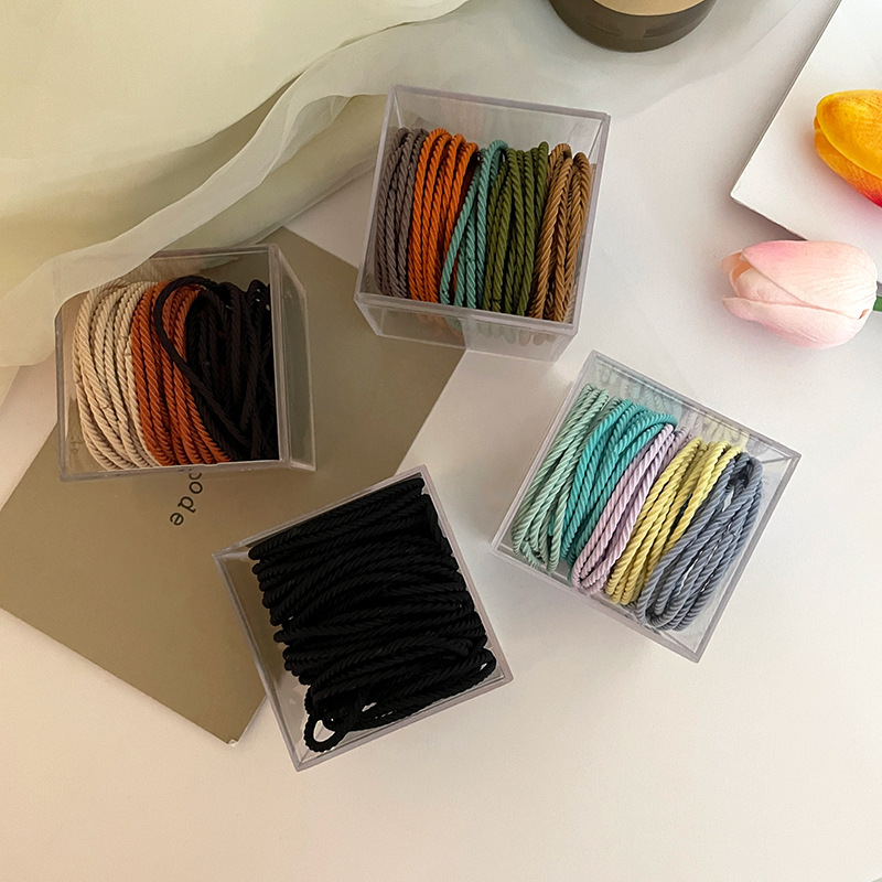 Korean Style New High Elastic Thread Rubber Band Hair Rope Boxed Hair Tie Does Not Hurt Hair Accessories Durable Hair Ring Hair Accessories Korean Style New High Elastic Thread Rubber Band Hair Rope Boxed Hair Tie Does Not Hurt Hair Accessories Durable Hair Ring Hair Accessories