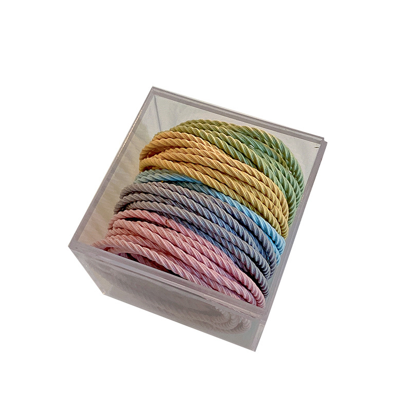 Korean Style New High Elastic Thread Rubber Band Hair Rope Boxed Hair Tie Does Not Hurt Hair Accessories Durable Hair Ring Hair Accessories