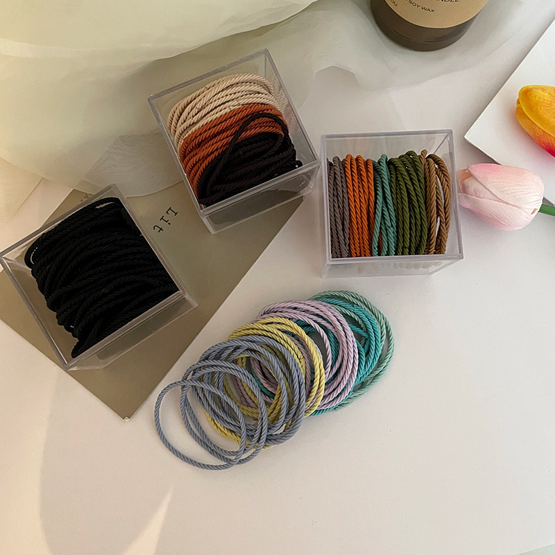 Korean Style New High Elastic Thread Rubber Band Hair Rope Boxed Hair Tie Does Not Hurt Hair Accessories Durable Hair Ring Hair Accessories Korean Style New High Elastic Thread Rubber Band Hair Rope Boxed Hair Tie Does Not Hurt Hair Accessories Durable Hair Ring Hair Accessories
