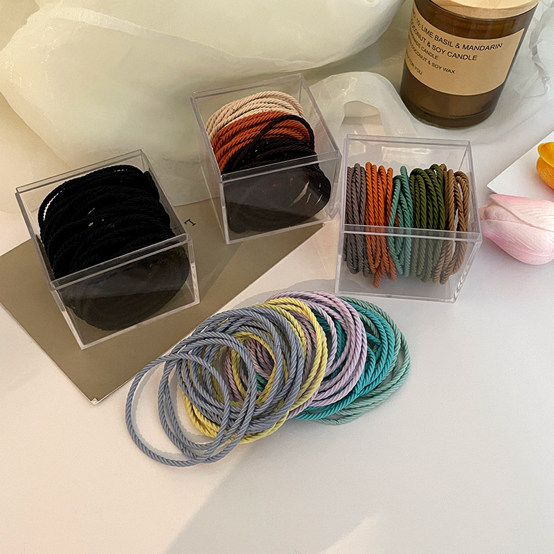 Korean Style New High Elastic Thread Rubber Band Hair Rope Boxed Hair Tie Does Not Hurt Hair Accessories Durable Hair Ring Hair Accessories Korean Style New High Elastic Thread Rubber Band Hair Rope Boxed Hair Tie Does Not Hurt Hair Accessories Durable Hair Ring Hair Accessories
