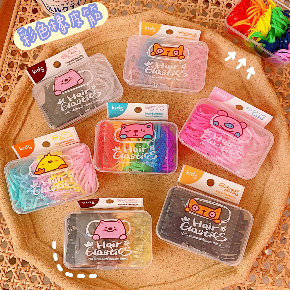 Japanese Cute Jelly Color Candy Color Hair Elastic Band Boxed Rubber Band Baby Hair Ties Disposable Rubber Band Japanese Cute Jelly Color Candy Color Hair Elastic Band Boxed Rubber Band Baby Hair Ties Disposable Rubber Band