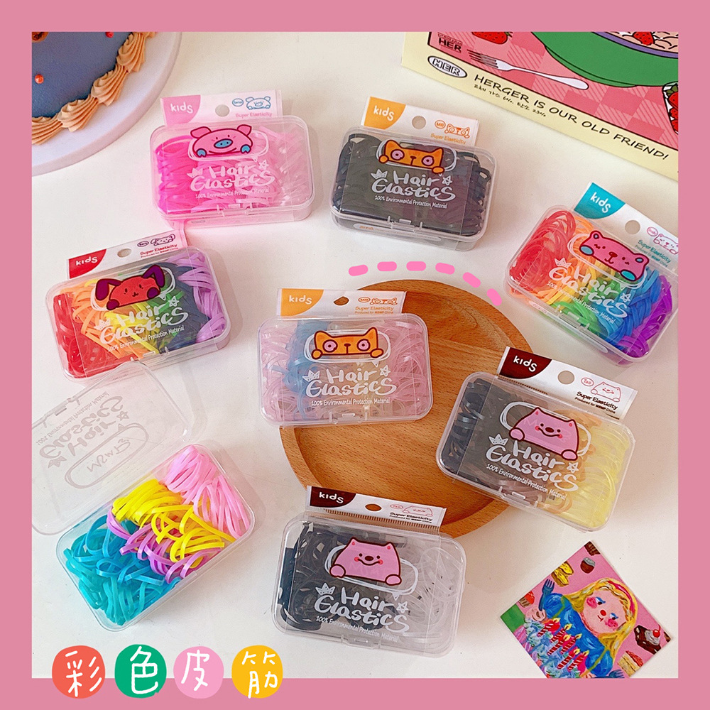 Japanese Cute Jelly Color Candy Color Hair Elastic Band Boxed Rubber Band Baby Hair Ties Disposable Rubber Band Japanese Cute Jelly Color Candy Color Hair Elastic Band Boxed Rubber Band Baby Hair Ties Disposable Rubber Band