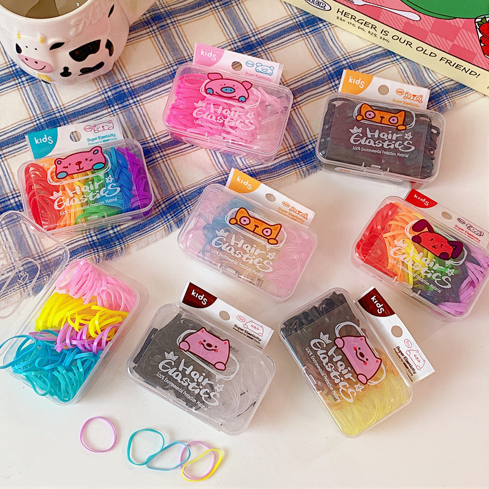 Japanese Cute Jelly Color Candy Color Hair Elastic Band Boxed Rubber Band Baby Hair Ties Disposable Rubber Band Japanese Cute Jelly Color Candy Color Hair Elastic Band Boxed Rubber Band Baby Hair Ties Disposable Rubber Band