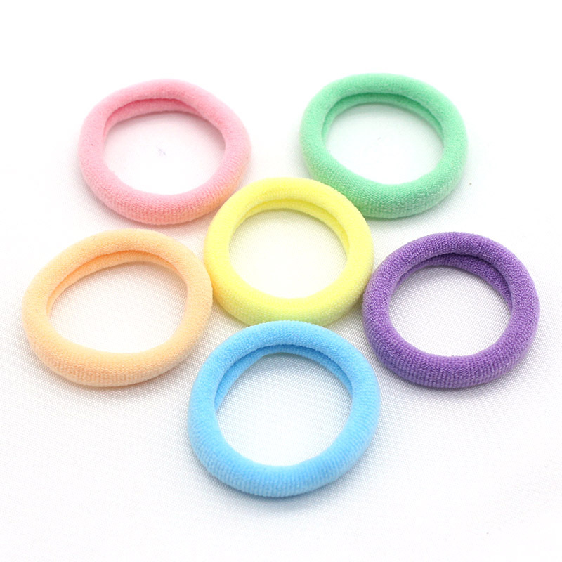 High Elastic Hair Accessories Candy-Colored Hair Tie Small Seamless Fabric Children &#039;S Rubber Band Children &#039;S Cute Durable Headband