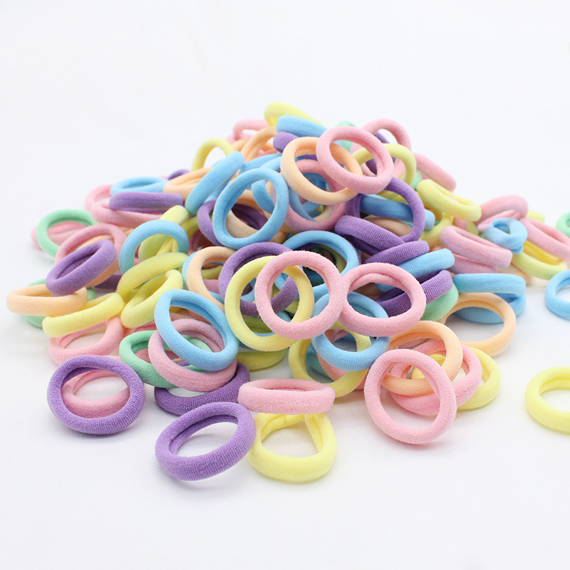 High Elastic Hair Accessories Candy-Colored Hair Tie Small Seamless Fabric Children &#039;S Rubber Band Children &#039;S Cute Durable Headband