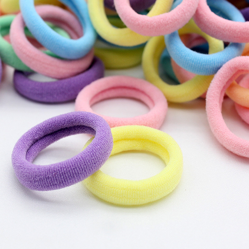 High Elastic Hair Accessories Candy-Colored Hair Tie Small Seamless Fabric Children 'S Rubber Band Children 'S Cute Durable Headband High Elastic Hair Accessories Candy-Colored Hair Tie Small Seamless Fabric Children 'S Rubber Band Children 'S Cute Durable Headband