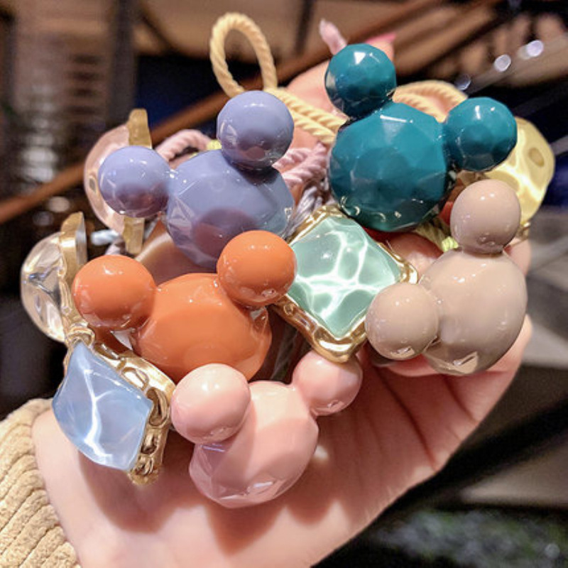 Elastic String Headdress Simple Color Korean Mickey Rubber Band Hair Band Online Influencer Head String Female Hairtie Elastic String Headdress Simple Color Korean Mickey Rubber Band Hair Band Online Influencer Head String Female Hairtie