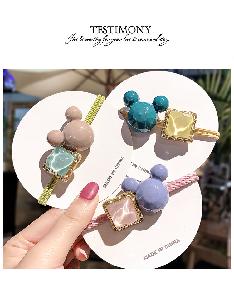 Elastic String Headdress Simple Color Korean Mickey Rubber Band Hair Band Online Influencer Head String Female Hairtie Elastic String Headdress Simple Color Korean Mickey Rubber Band Hair Band Online Influencer Head String Female Hairtie